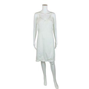 Vintage White Slip Dress Kodel Cotton Lace Details Venusform